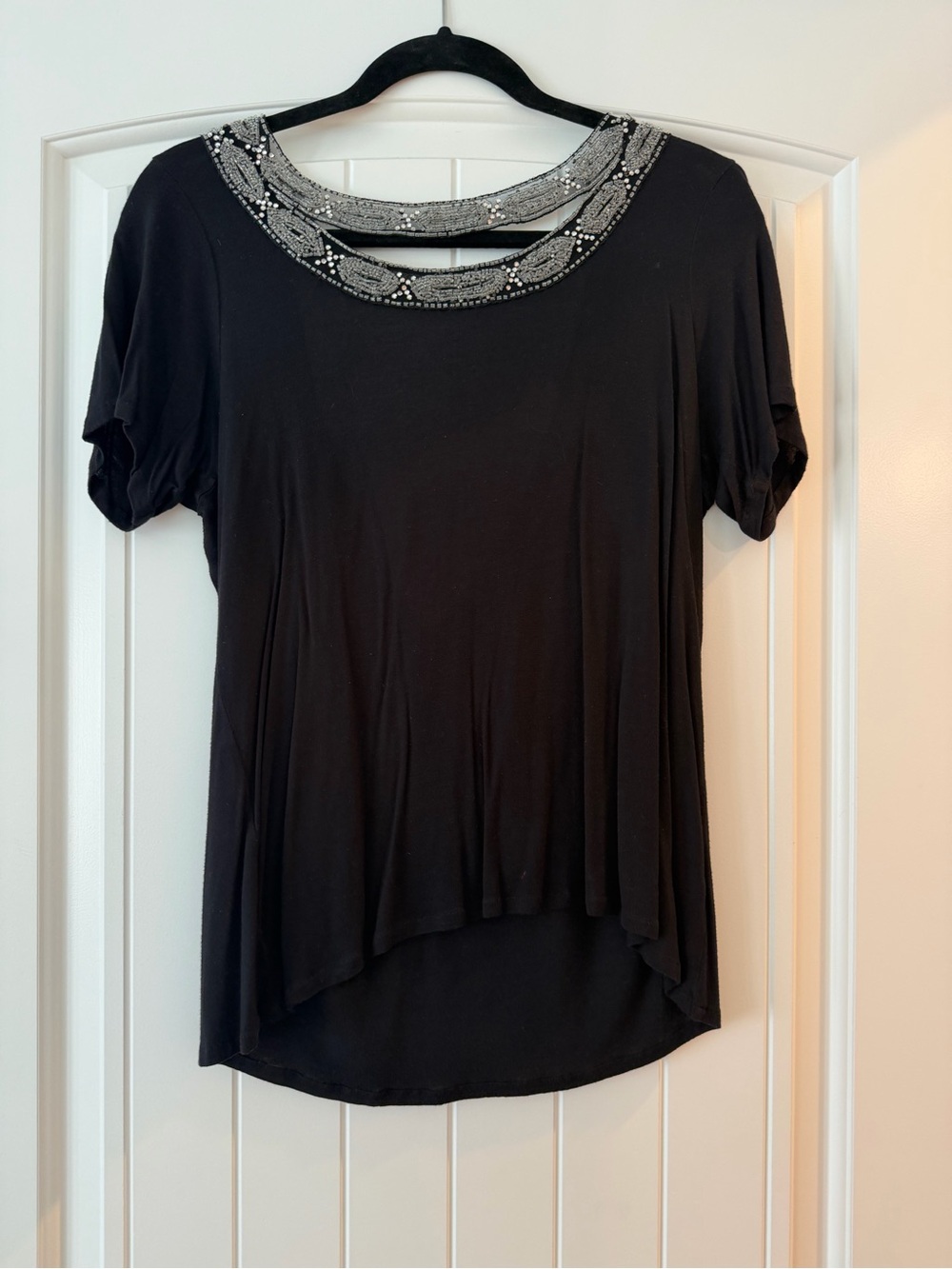 Gryphon New York Embellished Neckline Top